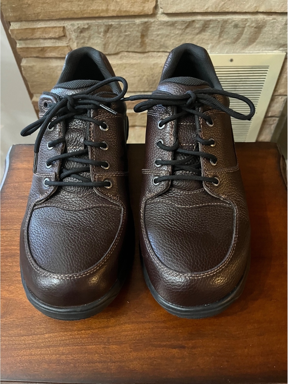 Dunham Windsor 8000BP Men’s 15 2E Wide Brown Leather Waterproof Oxfords Shoes